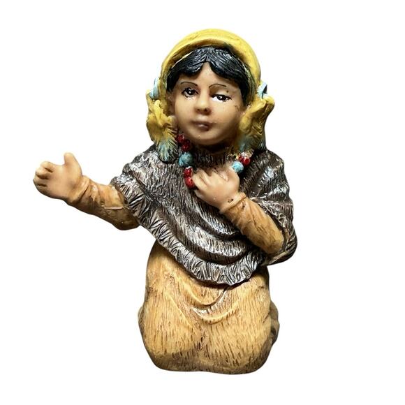 Christmas Nativity Set Native American Scene Resin Vintage Southwestern Folk Art - Picture 13 of 16